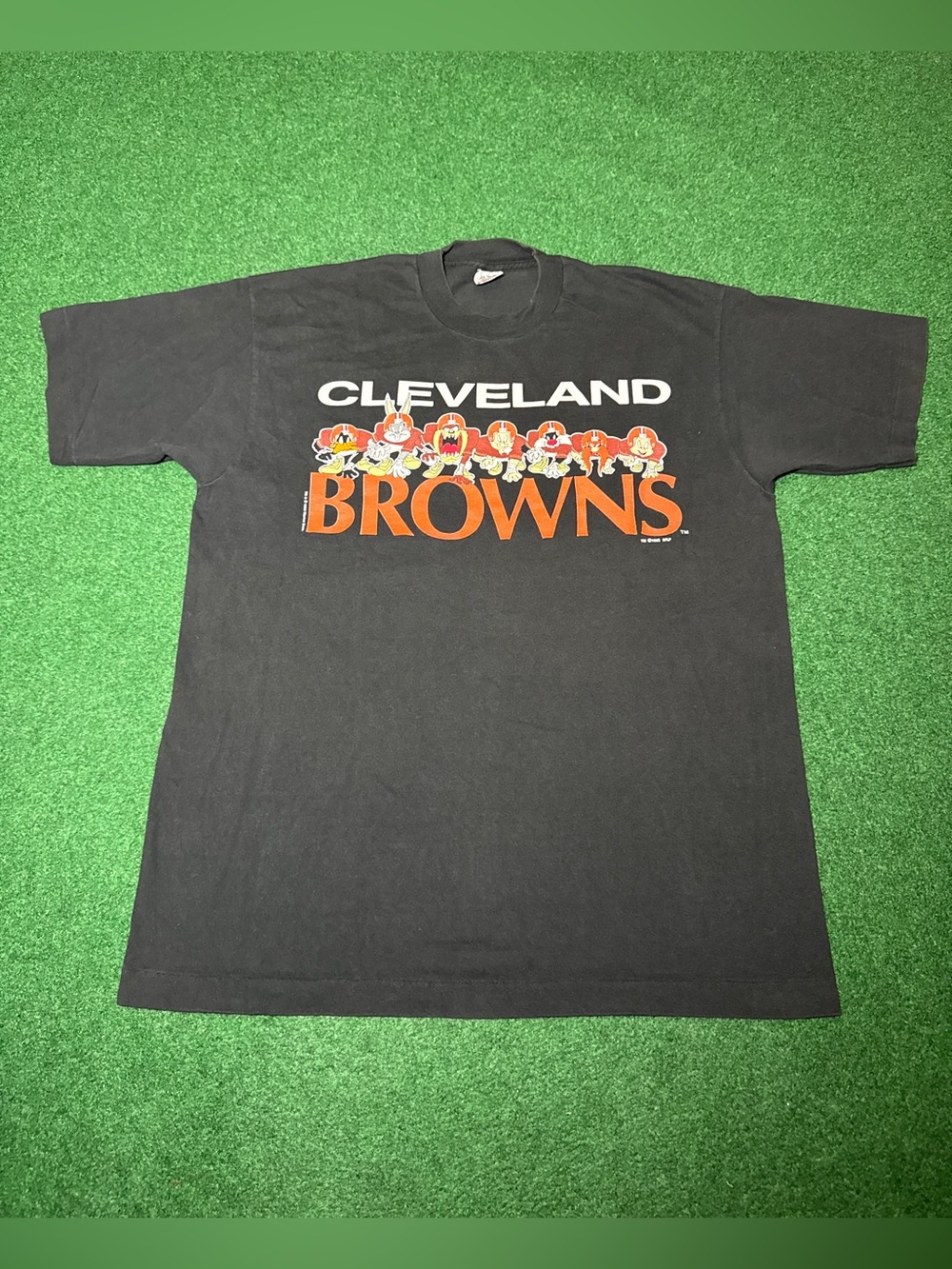 Browns Looney Tunes Vintage T Shirt XL 90s Cleveland Football Cartoon Shirt Rare
